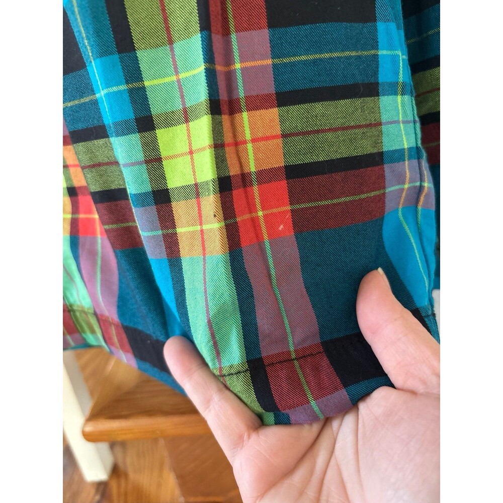 Volcom vtg y2k rainbow plaid shorts Bermuda casual skater streetwear 30 31 surf - Picture 2 of 8